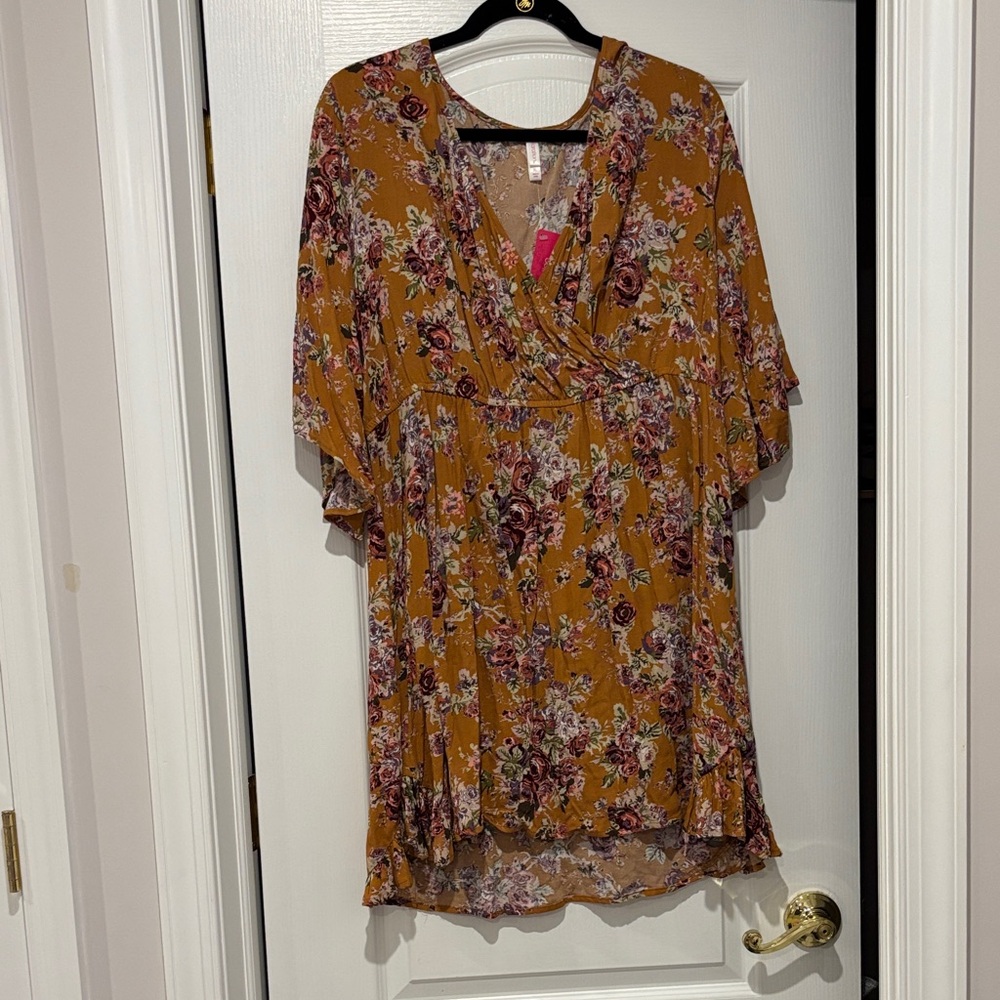 Floral Mustard Dress